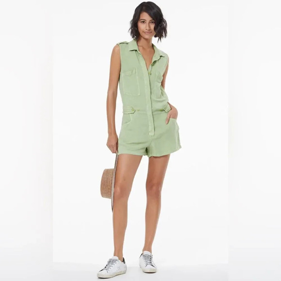 Young Fabulous & Broke Pants - YFB HUDSON ROMPER // BAYLEAF PIGMENT